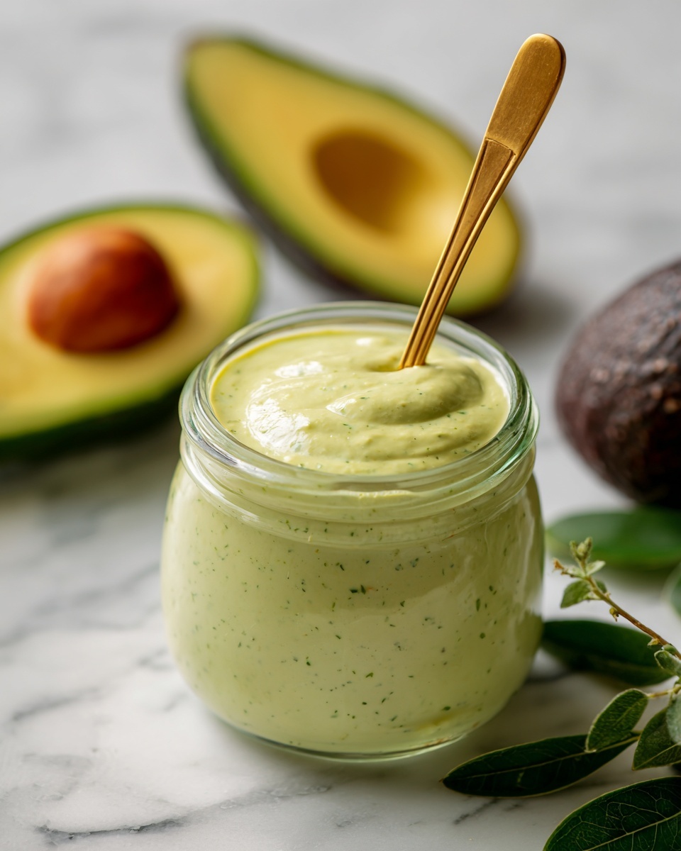 Easy Creamy Avocado Dressing Recipe - Recipe Image