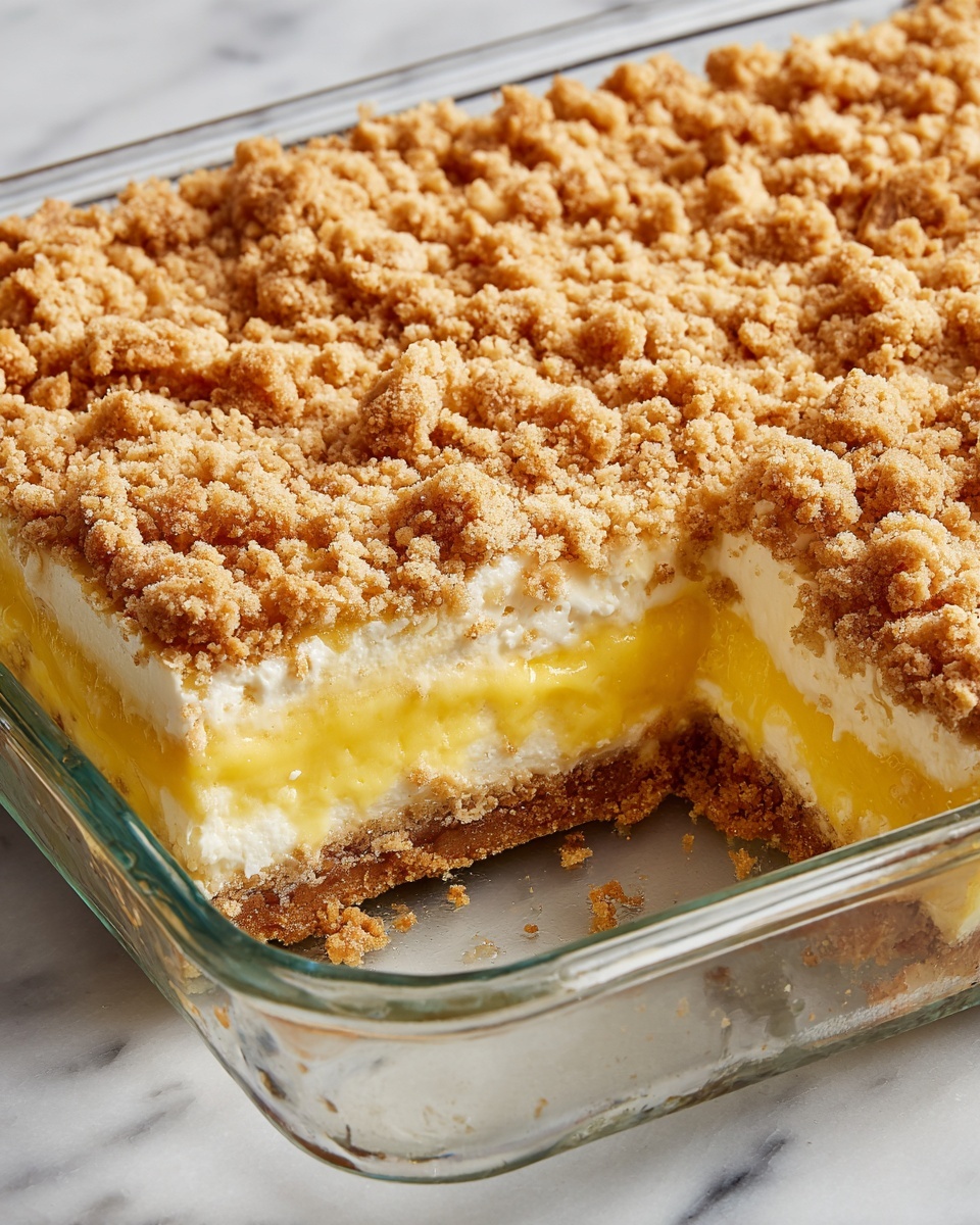 Lemon Cream Cheese Dump Cake Recipe - Recipe Image