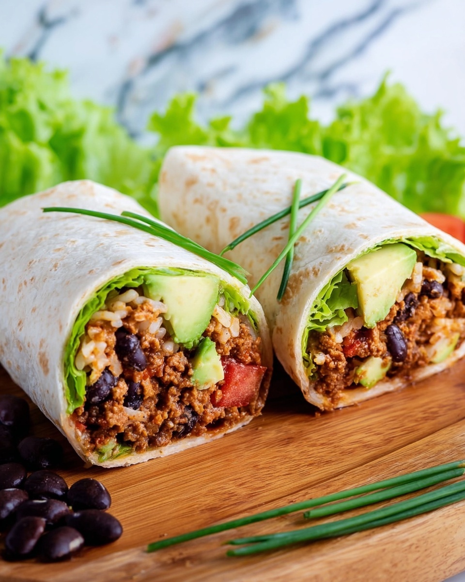 Keto Low-Carb Burrito with Cauliflower Rice and Avocado Recipe - Recipe Image