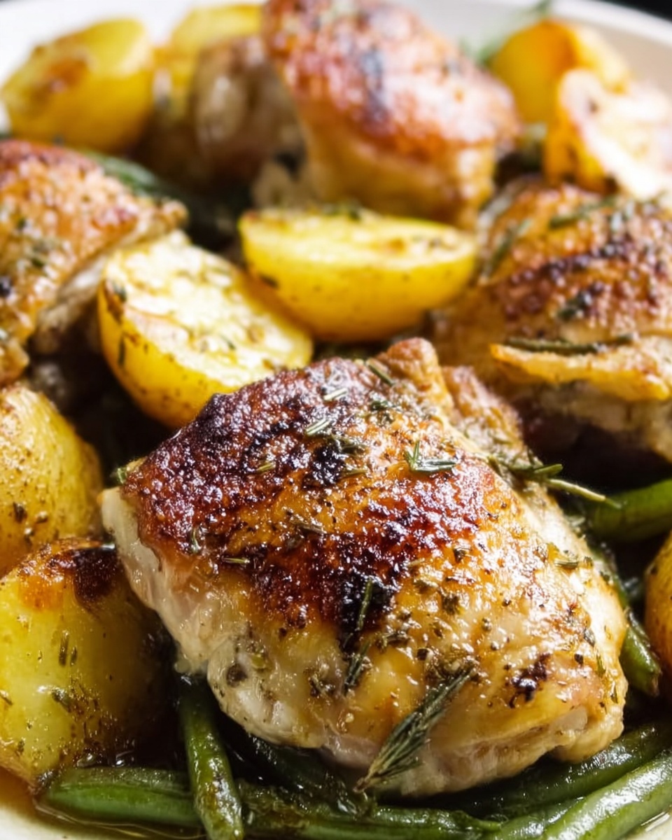 Italian Chicken, Potato, and Green Bean Bake Recipe - Recipe Image