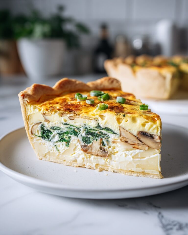 Spinach & Mushroom Quiche Recipe
