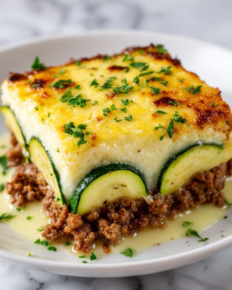 Cheesy Beef & Zucchini Casserole Recipe
