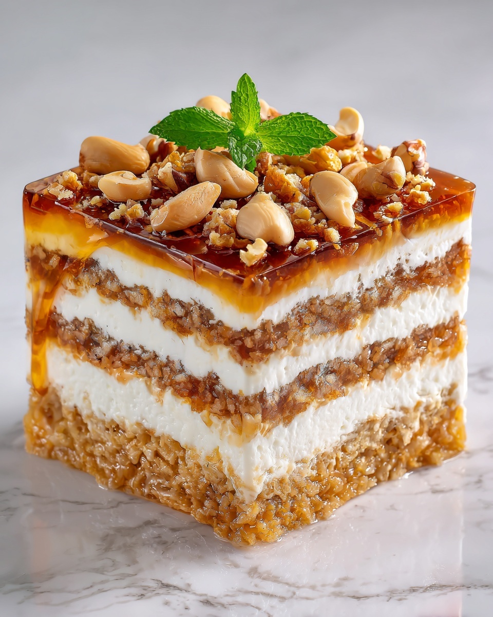 Baklava-Style Cheesecake with Nutty Phyllo Layers Recipe - Recipe Image