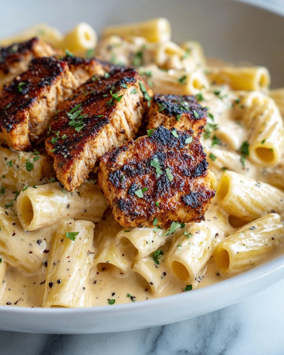 Creamy Parmesan Chicken with Penne Recipe - Recipe Image