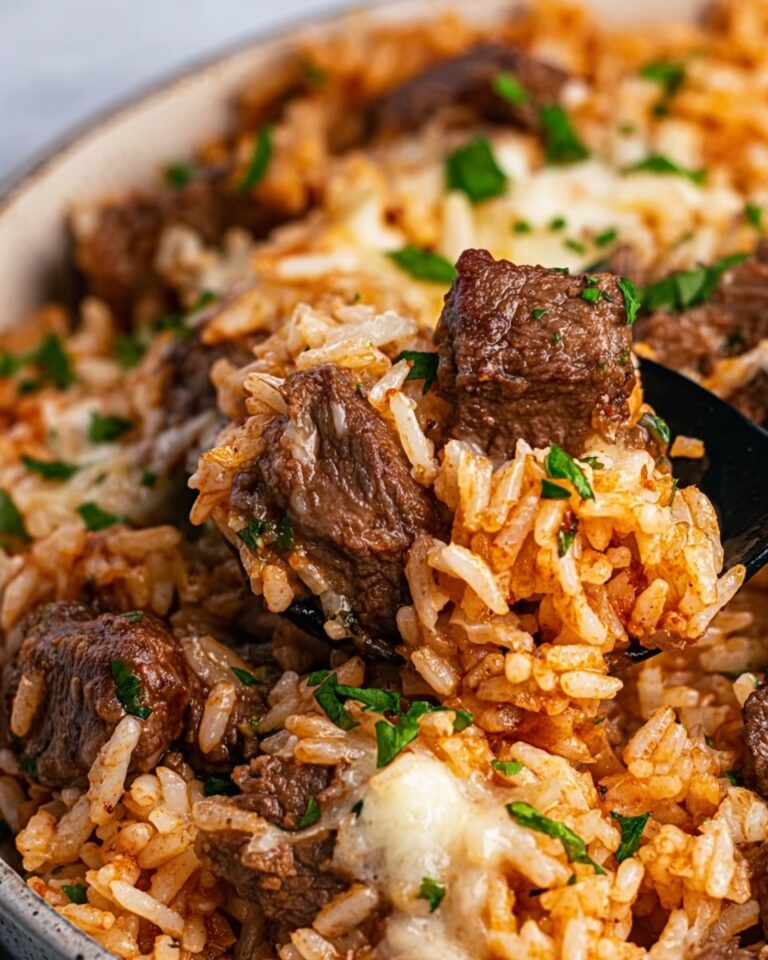 Steak and Queso Rice Skillet Recipe