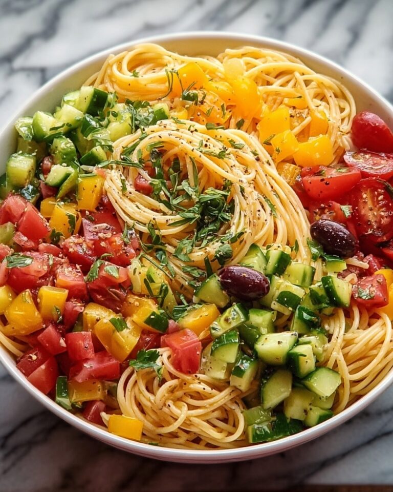 California Spaghetti Salad with Fresh Veggies Recipe