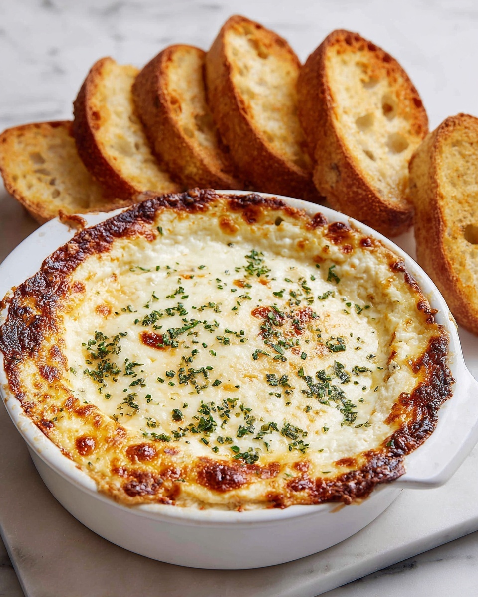 Baked Garlic Bread Dip Recipe - Recipe Image
