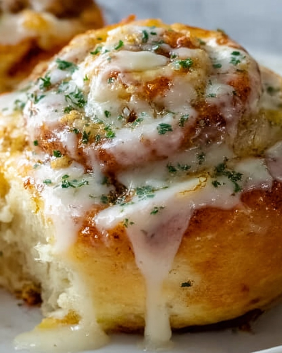 Savory Breakfast Rolls Drizzled With Béarnaise Recipe - Recipe Image