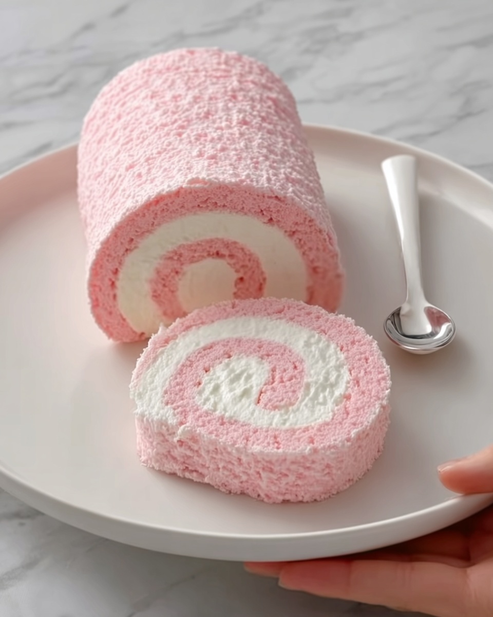Japanese Cotton Candy Swiss Cake Roll Recipe - Recipe Image
