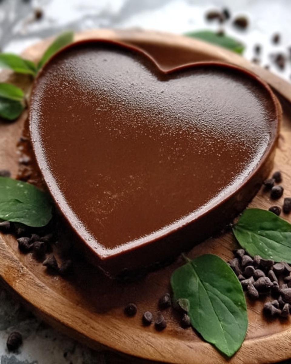 Heart-Shaped Chocolate Flan Recipe - Recipe Image