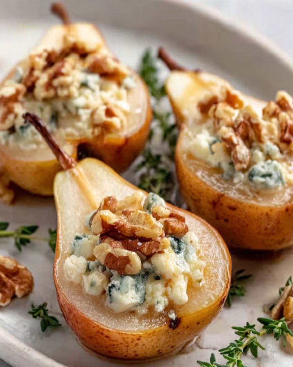 Elegant Blue Cheese Stuffed Pears Recipe - Recipe Image