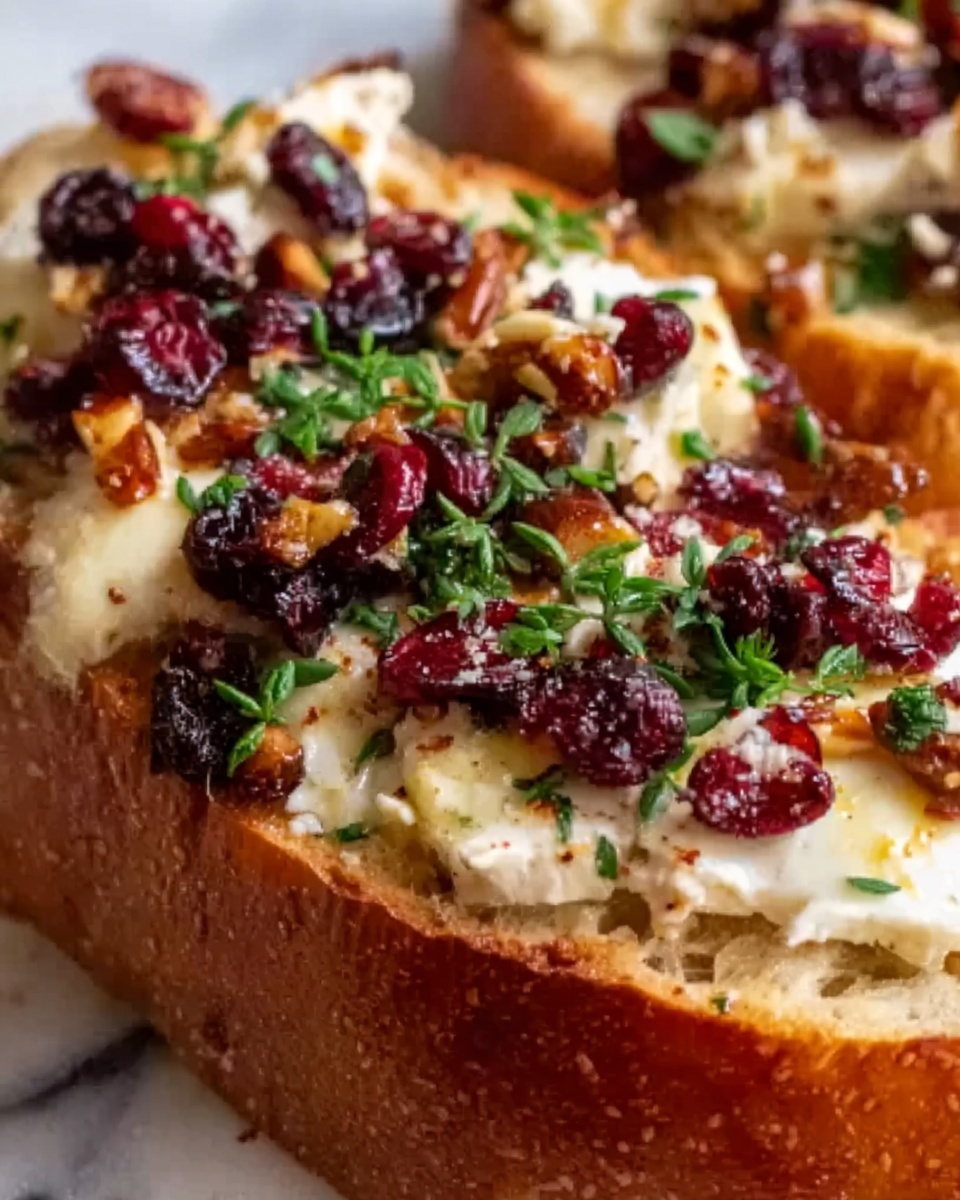 Garlic Herb Sourdough Bread Stuffed with Brie & Cranberry Recipe - Recipe Image