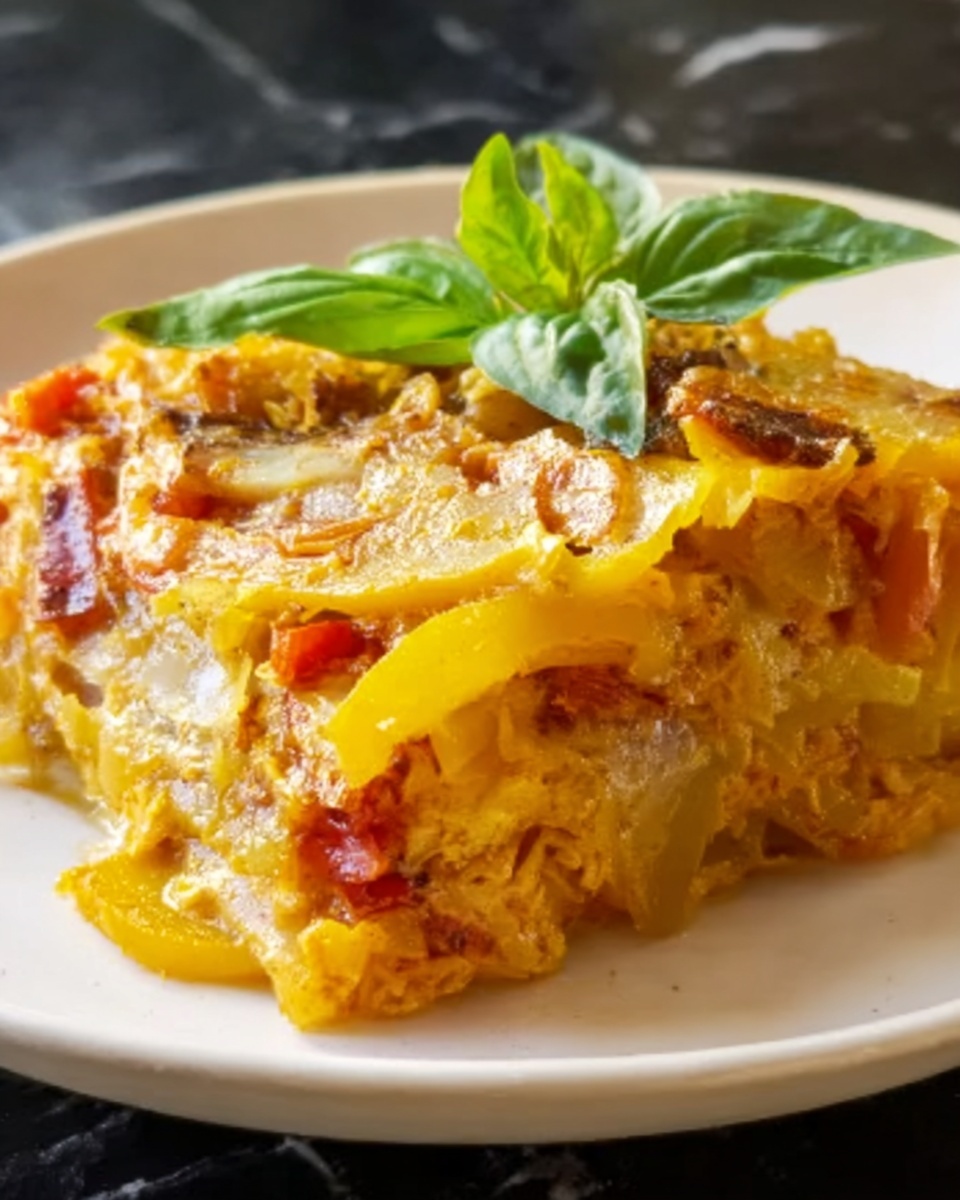Italian Bell Pepper and Onion Scarpaccia Recipe - Recipe Image