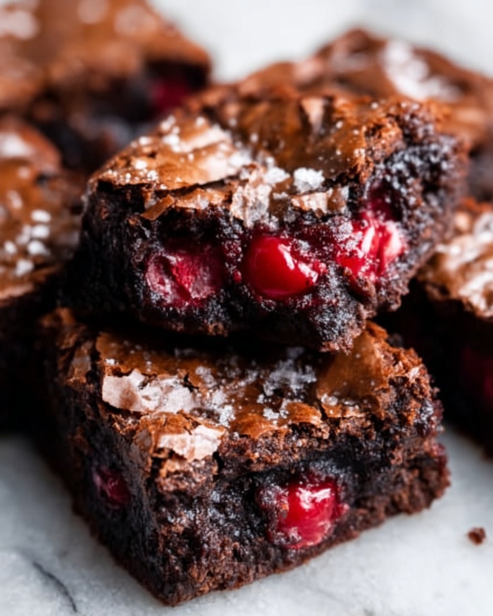 Chocolate Rhubarb Brownies Recipe - Recipe Image