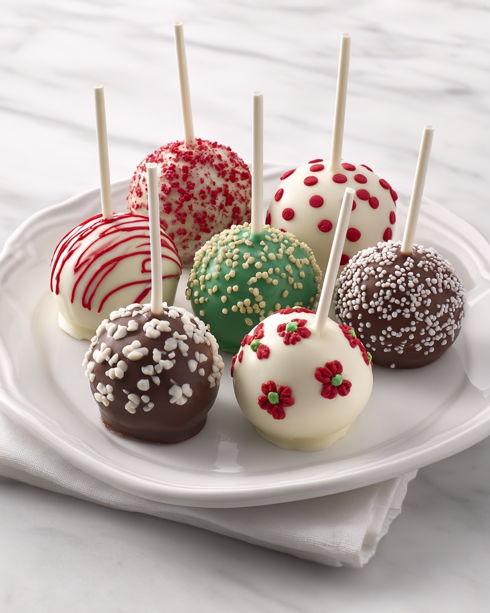 Christmas Cake Pops Recipe - Recipe Image