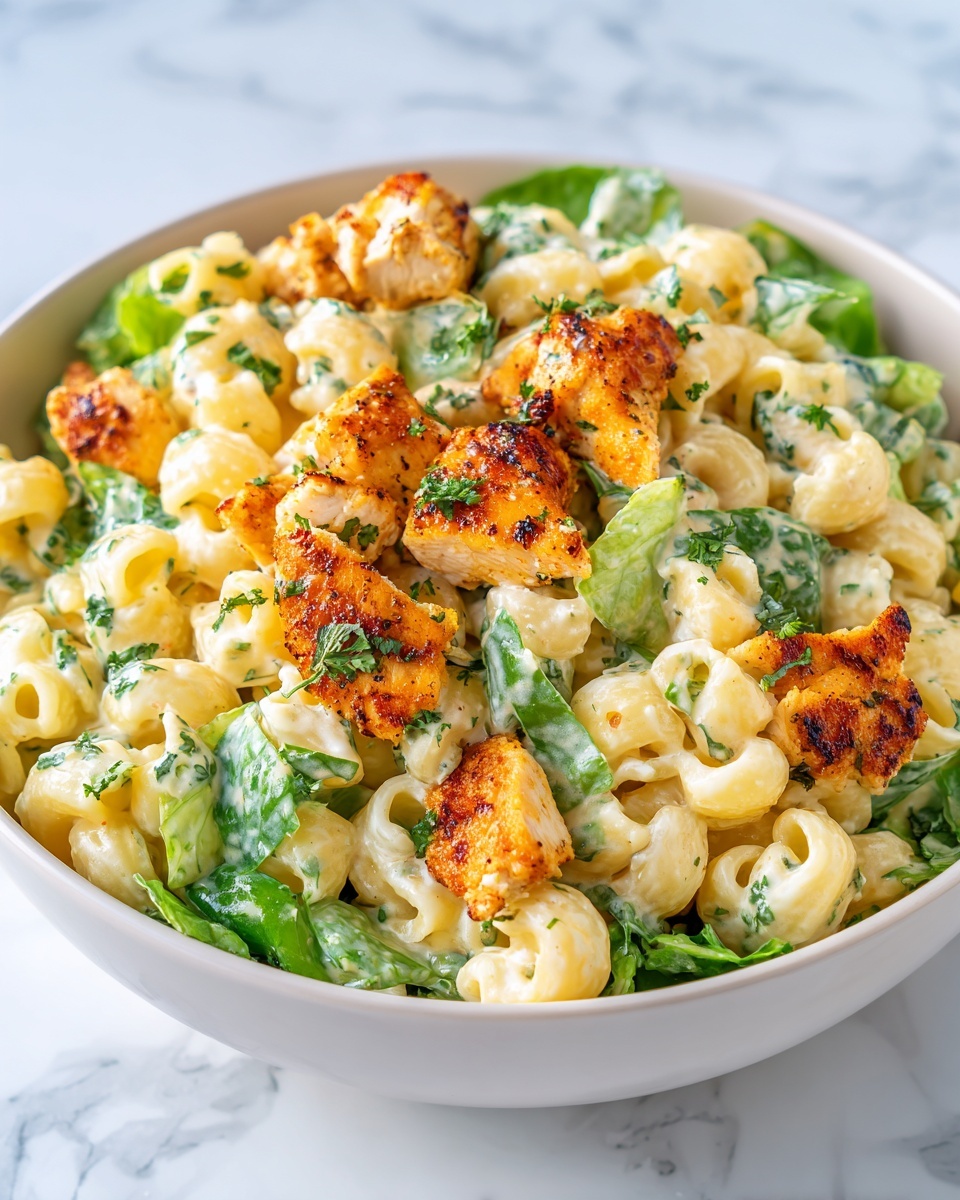 Chicken Caesar Pasta Salad Recipe - Recipe Image