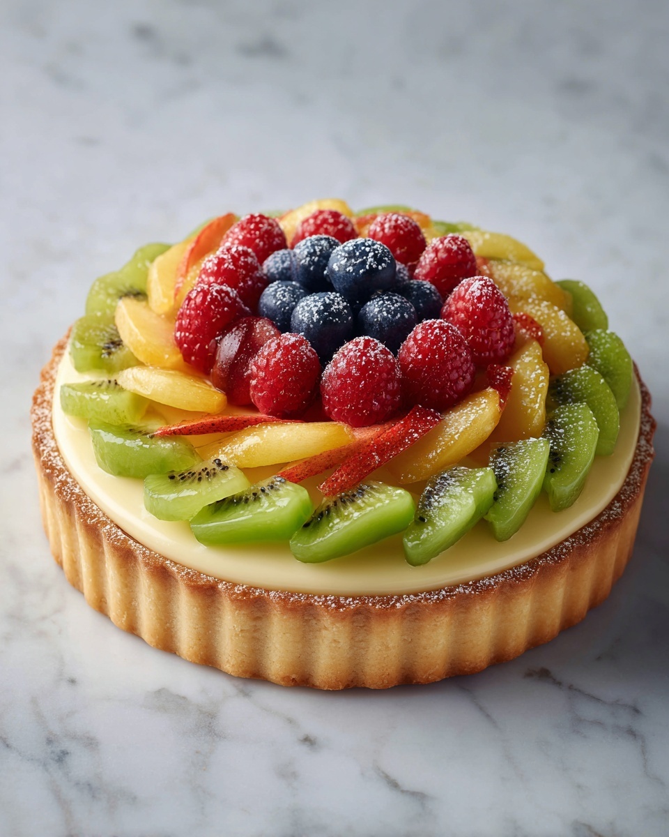 Cinnamon Sugar Cookie Fruit Tart Recipe - Recipe Image