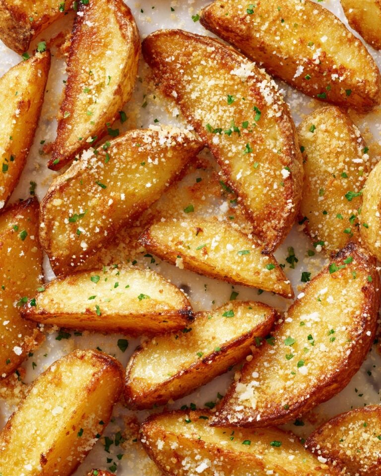 Parmesan and Garlic Baked Potato Wedges Recipe