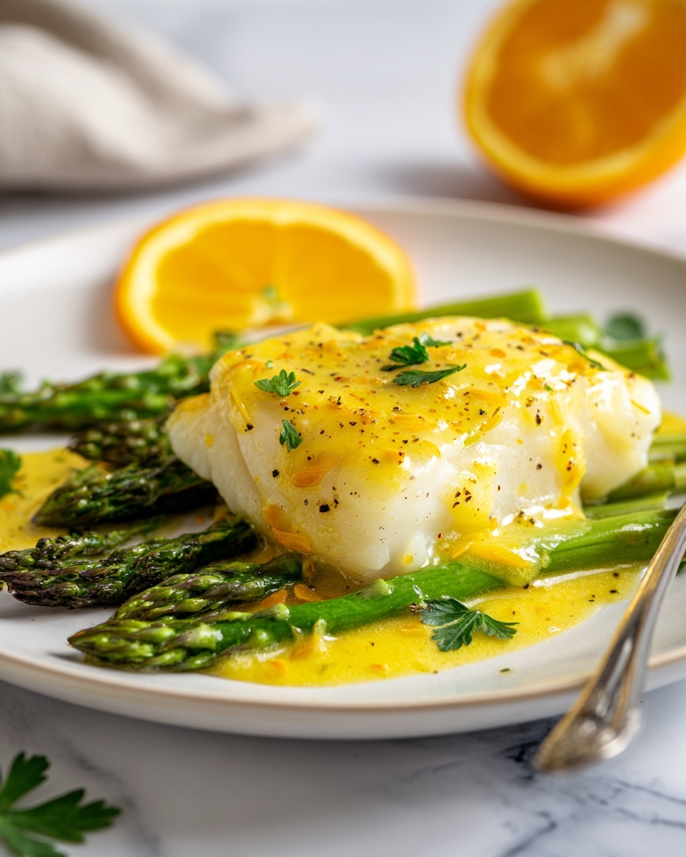 Baked Cod with Orange Beurre Blanc Recipe - Recipe Image