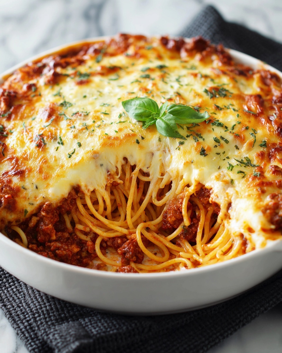 Baked Cream Cheese Spaghetti Casserole Recipe - Recipe Image