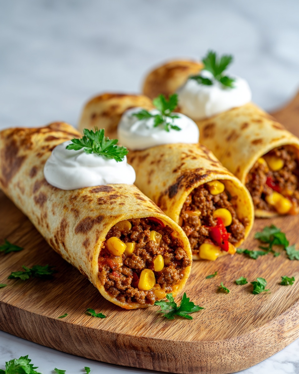 Beef and Cheese Chimichangas Recipe - Recipe Image