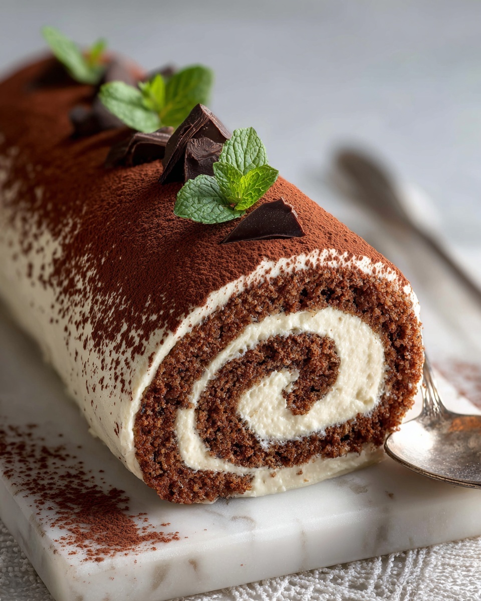 Tiramisu Swiss Roll Recipe - Recipe Image