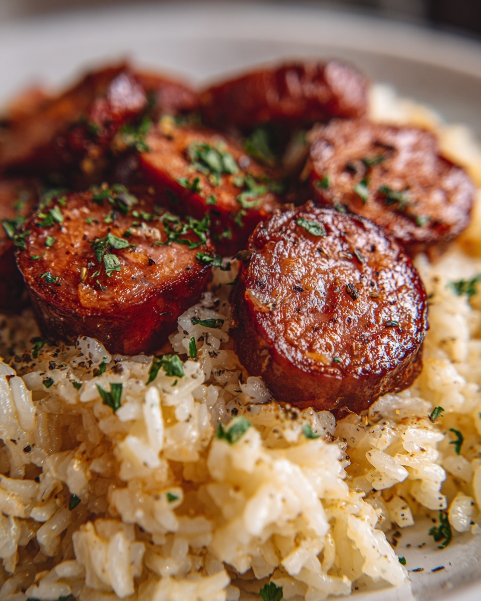 Cheesy Sausage and Rice Recipe - Recipe Image