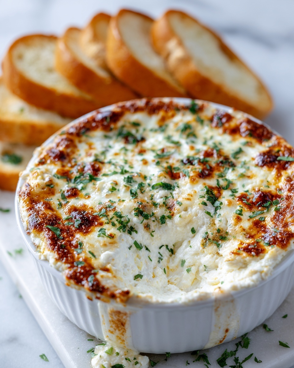 Baked Garlic Bread Dip Recipe - Recipe Image