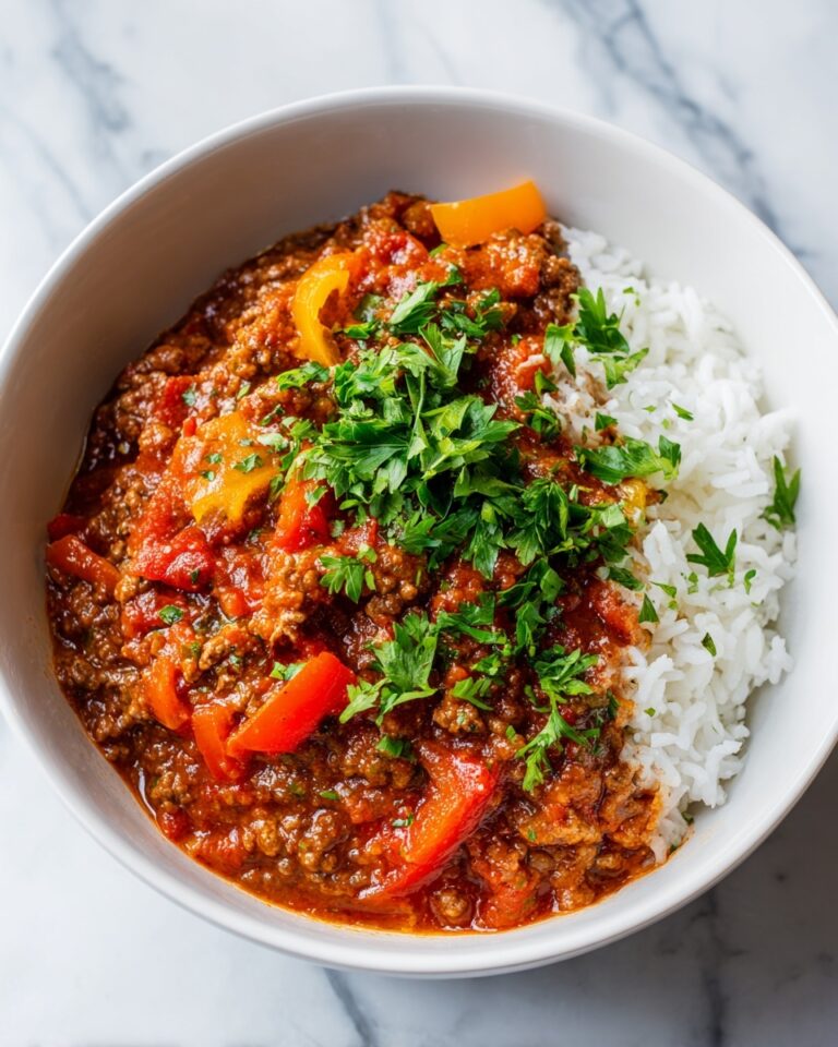 Stuffed Pepper Soup with Ground Beef and Rice Recipe