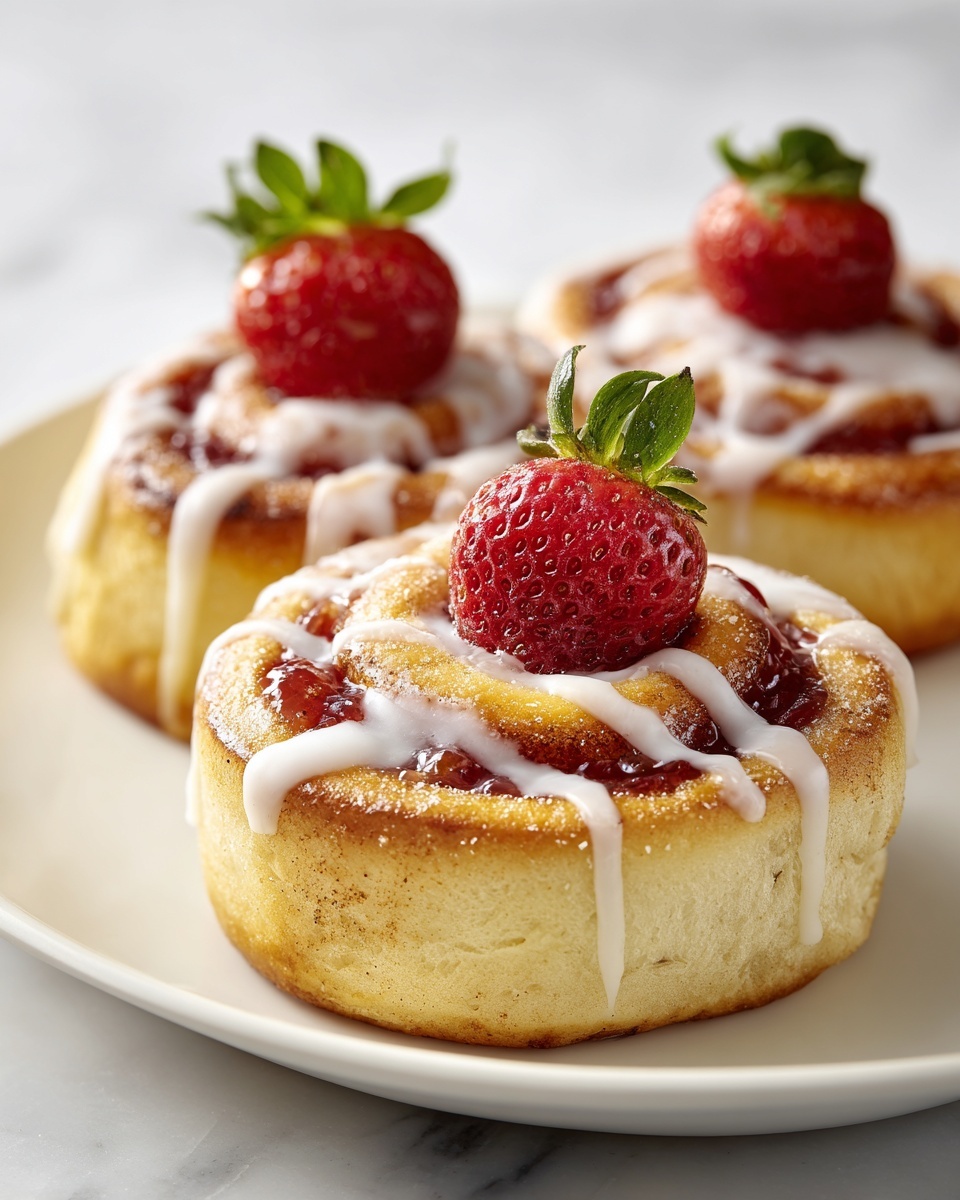 Strawberry Cheesecake Cinnabon Rolls Recipe - Recipe Image