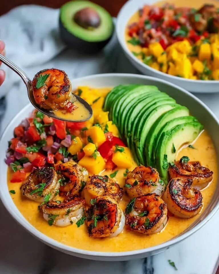 Delightful Shrimp and Avocado Bowls with Mango Salsa Recipe