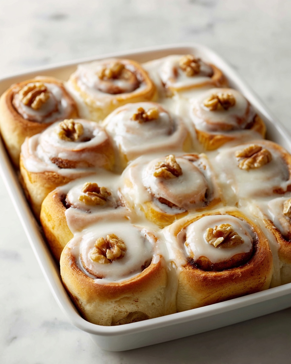 Fluffy Cinnamon-Walnut Rolls with Cream Cheese Frosting Recipe - Recipe Image