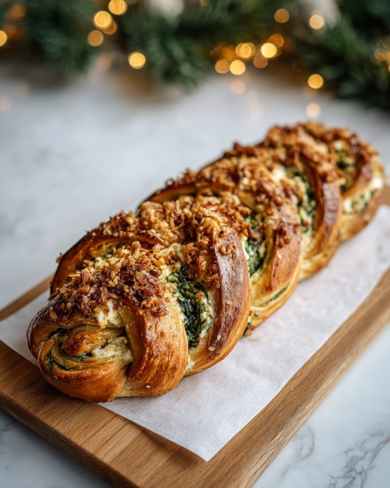 Easy Christmas Tree Spinach Feta Bread Recipe