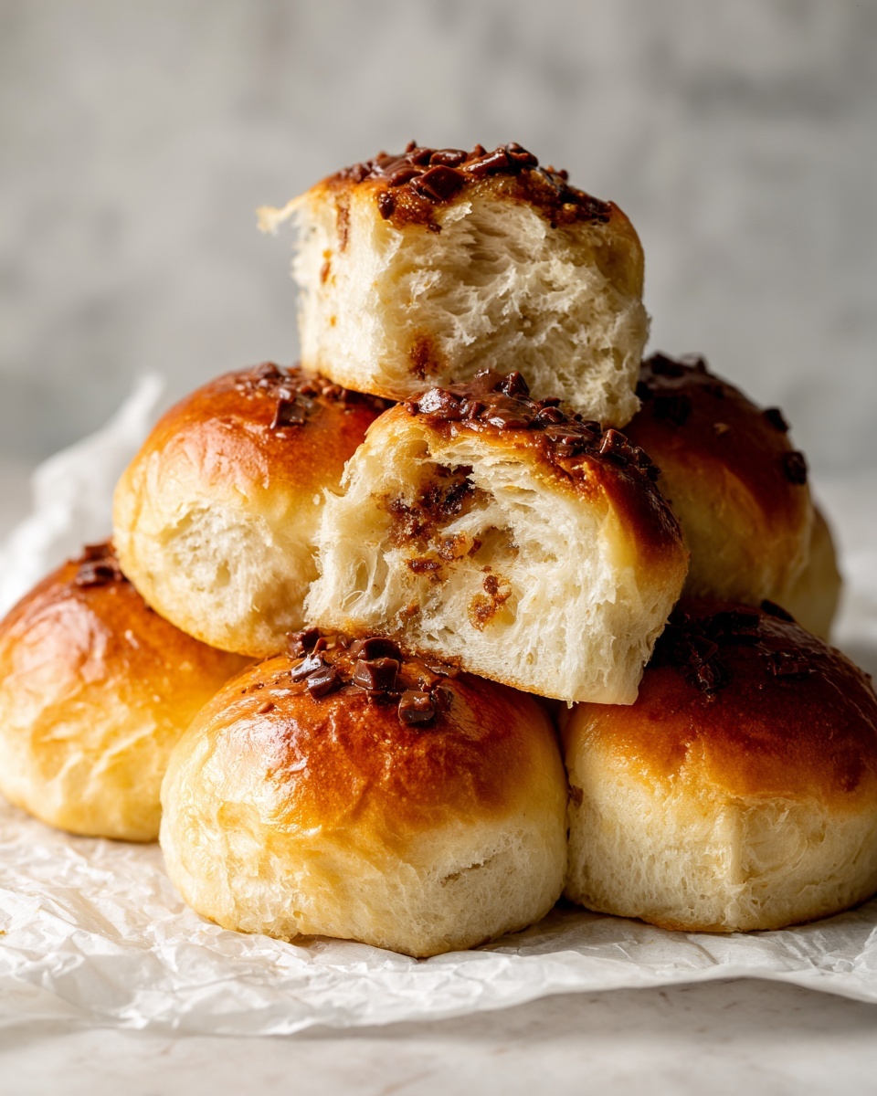 Fluffy Chocolate Chip Milk Buns Recipe - Recipe Image