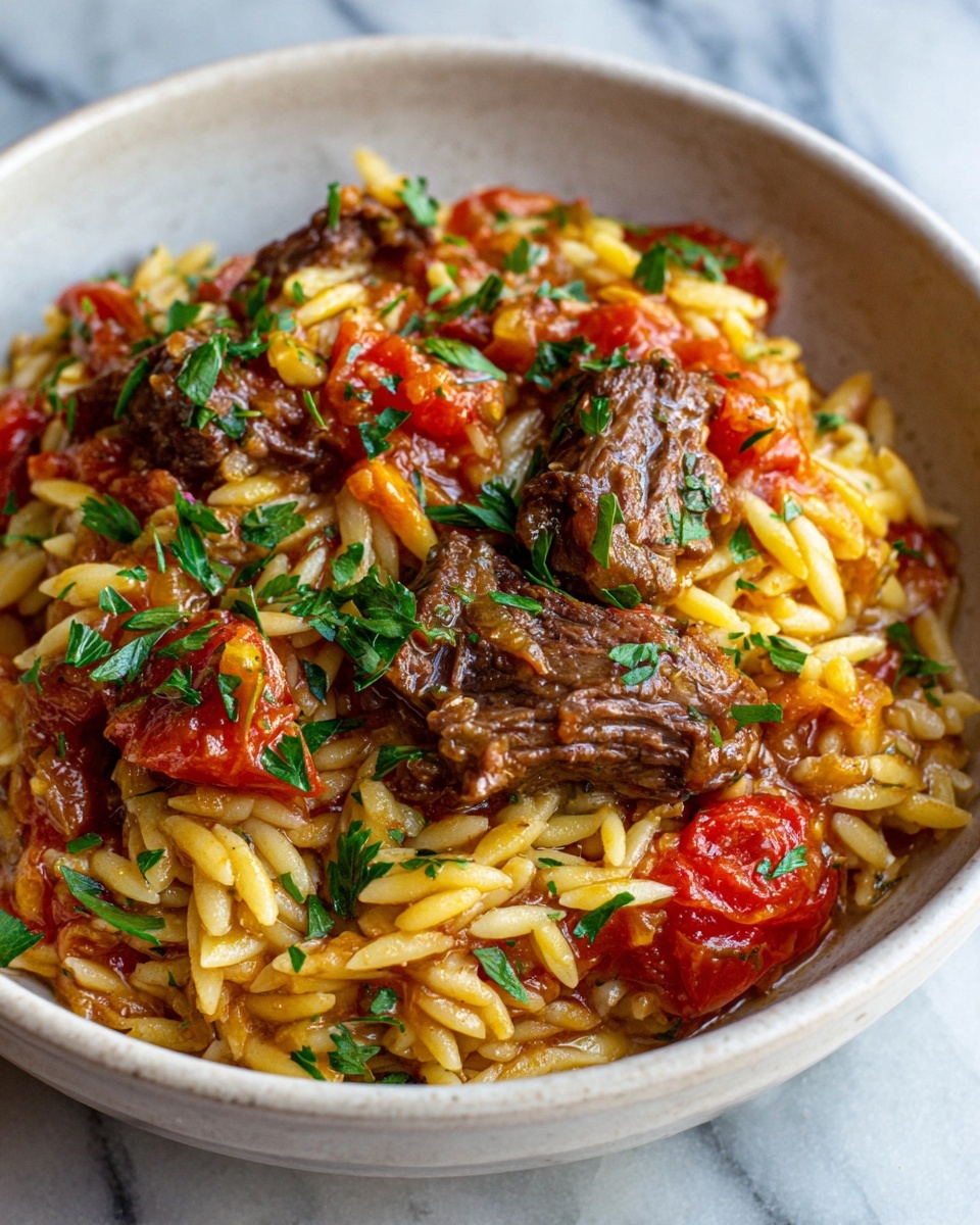 Greek Beef Stew with Orzo (Giouvetsi) Recipe - Recipe Image