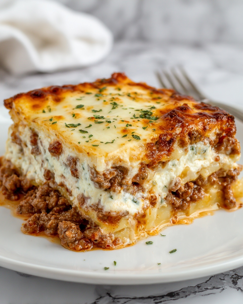 Italian Crescent Casserole: Cheesy Ground Beef and Crescent Roll Bake Recipe - Recipe Image