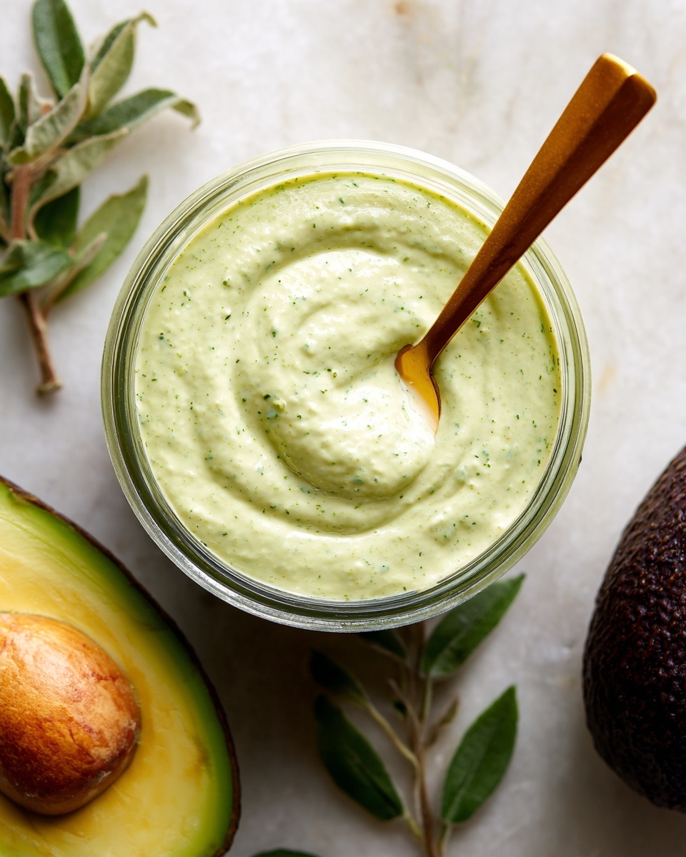 Easy Creamy Avocado Dressing Recipe - Recipe Image