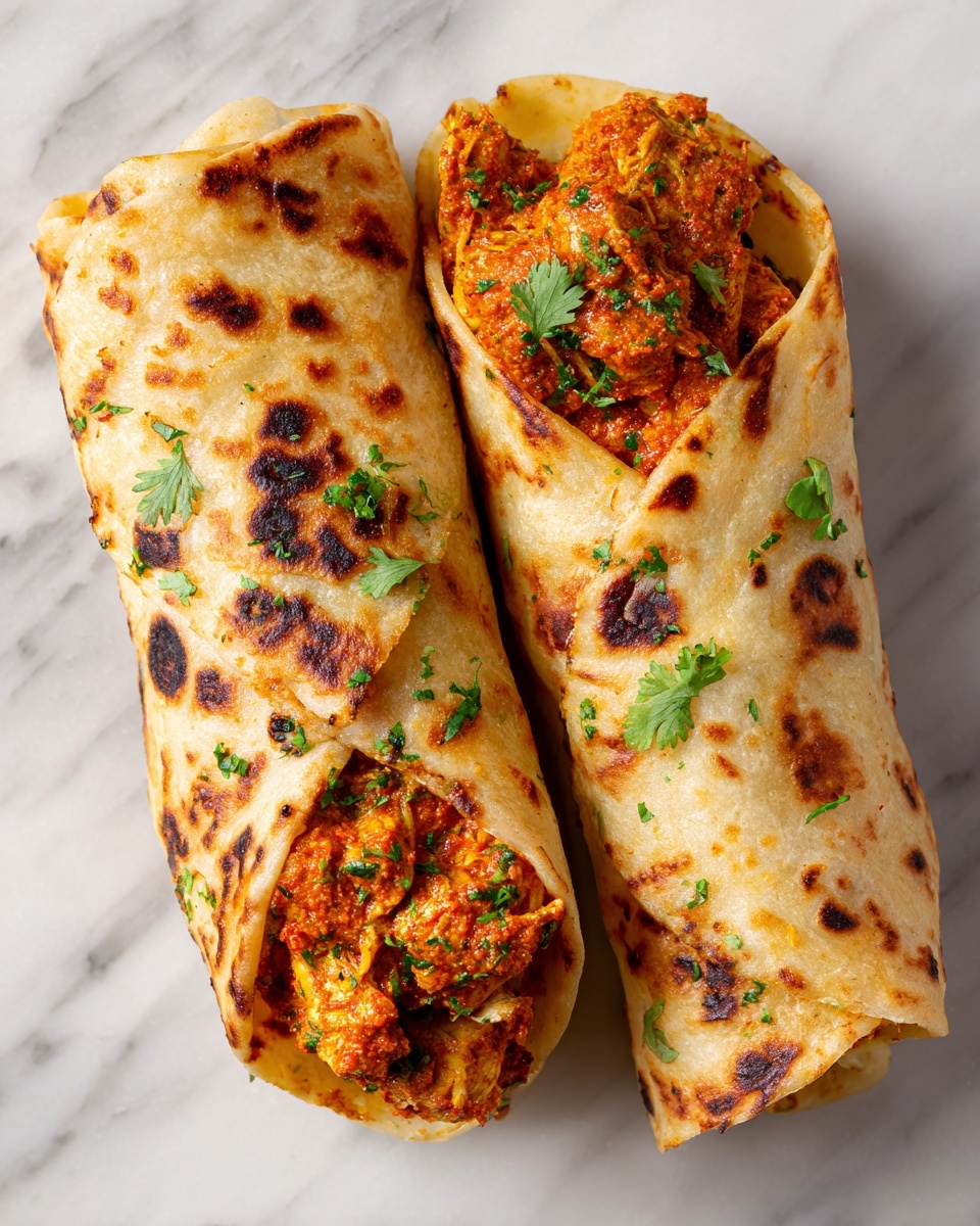 Chicken Tikka Paratha Rolls Recipe - Recipe Image