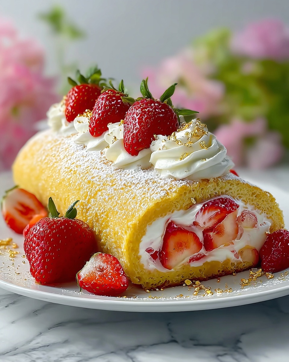 Strawberry Shortcake Roll Recipe - Recipe Image