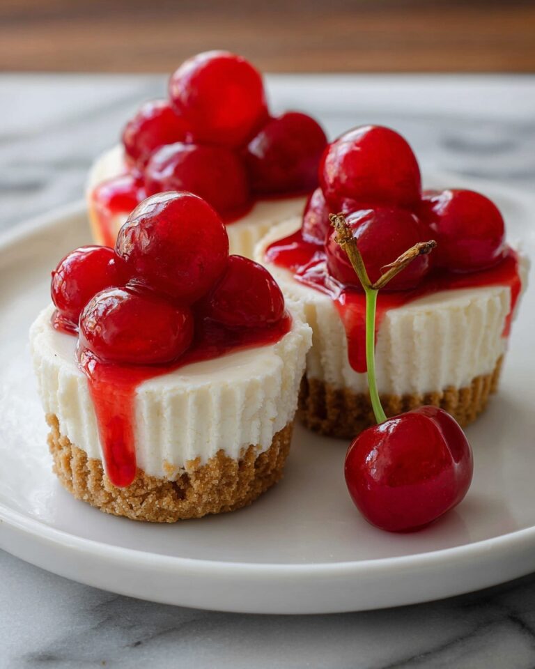 No Bake Mini Cheesecakes with Cherry Topping Recipe