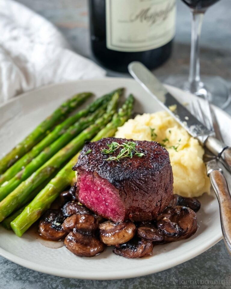 Filet Mignon in Mushroom Wine Sauce Recipe