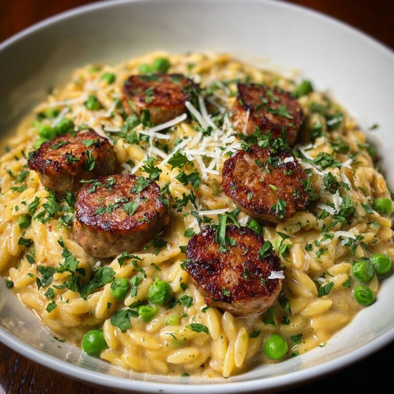 Creamy Chicken Sausage Orzo Recipe