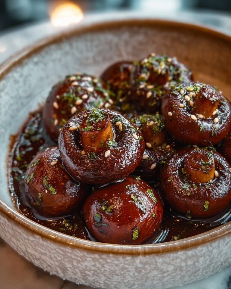 Balsamic Soy Roasted Garlic Mushrooms Recipe