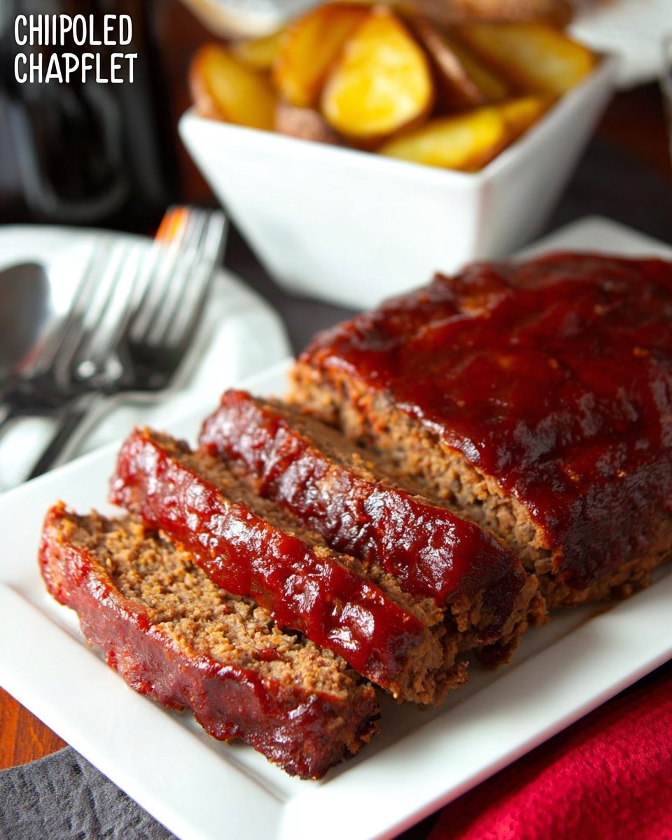 Chipotle Glazed Meatloaf with Crispy Yukon Gold Potatoes Recipe - Recipe Image