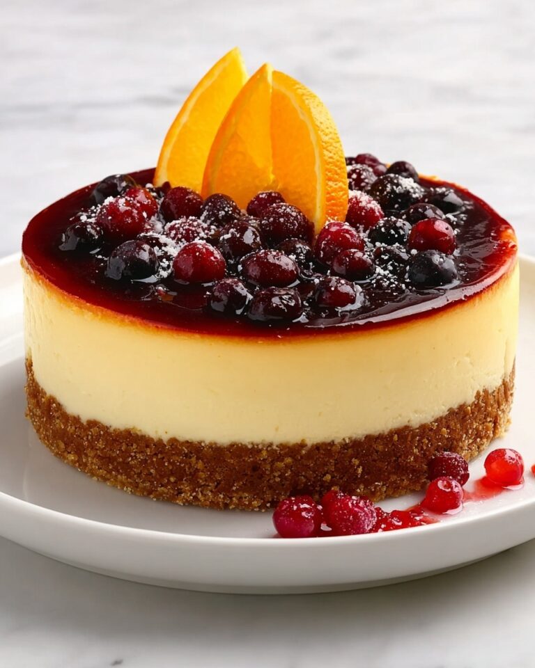 Homemade Cranberry Orange Cheesecake Delight Recipe