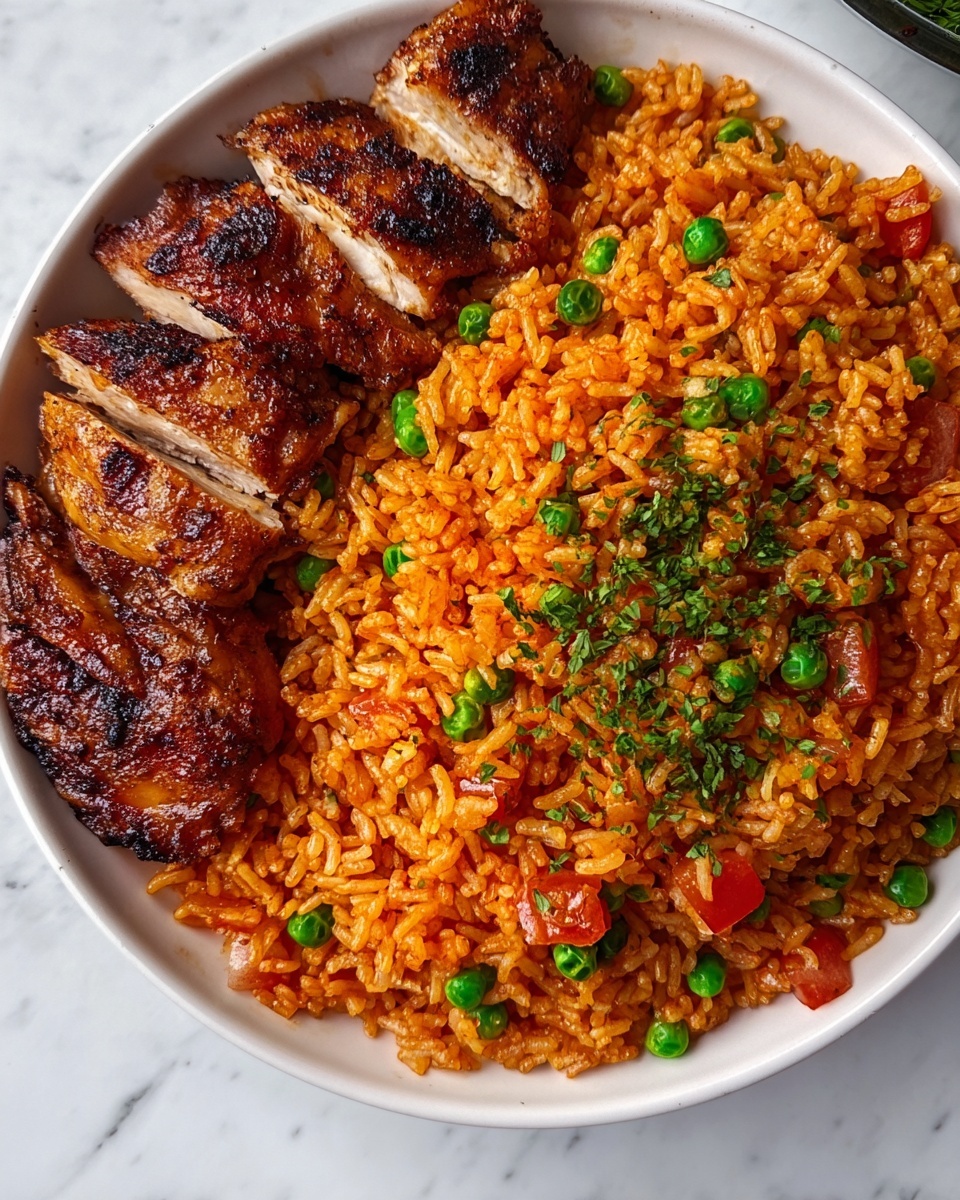 Homemade Jollof Rice and Chicken Recipe - Recipe Image