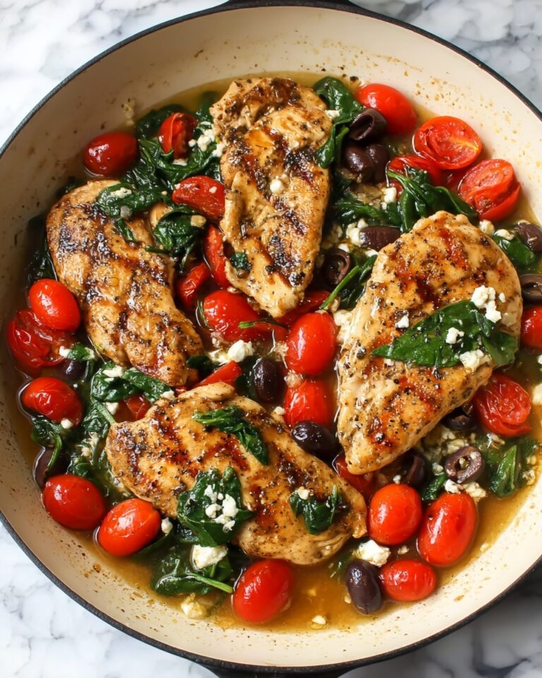 Mediterranean Chicken with Cherry Tomatoes, Olives, and Feta Recipe