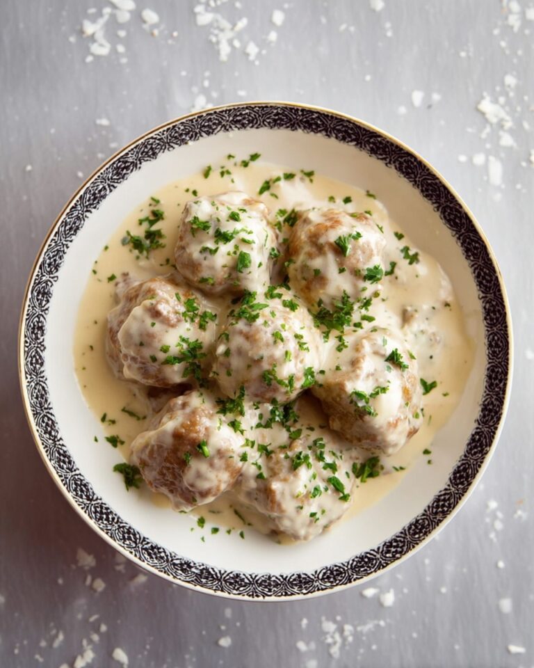 Meatballs in a Creamy Wine and Dijon Sauce Recipe