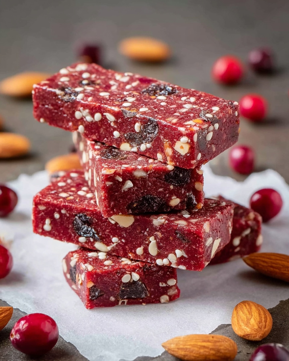 Irresistibly Healthy Raw Cranberry Nut Bars Recipe - Recipe Image