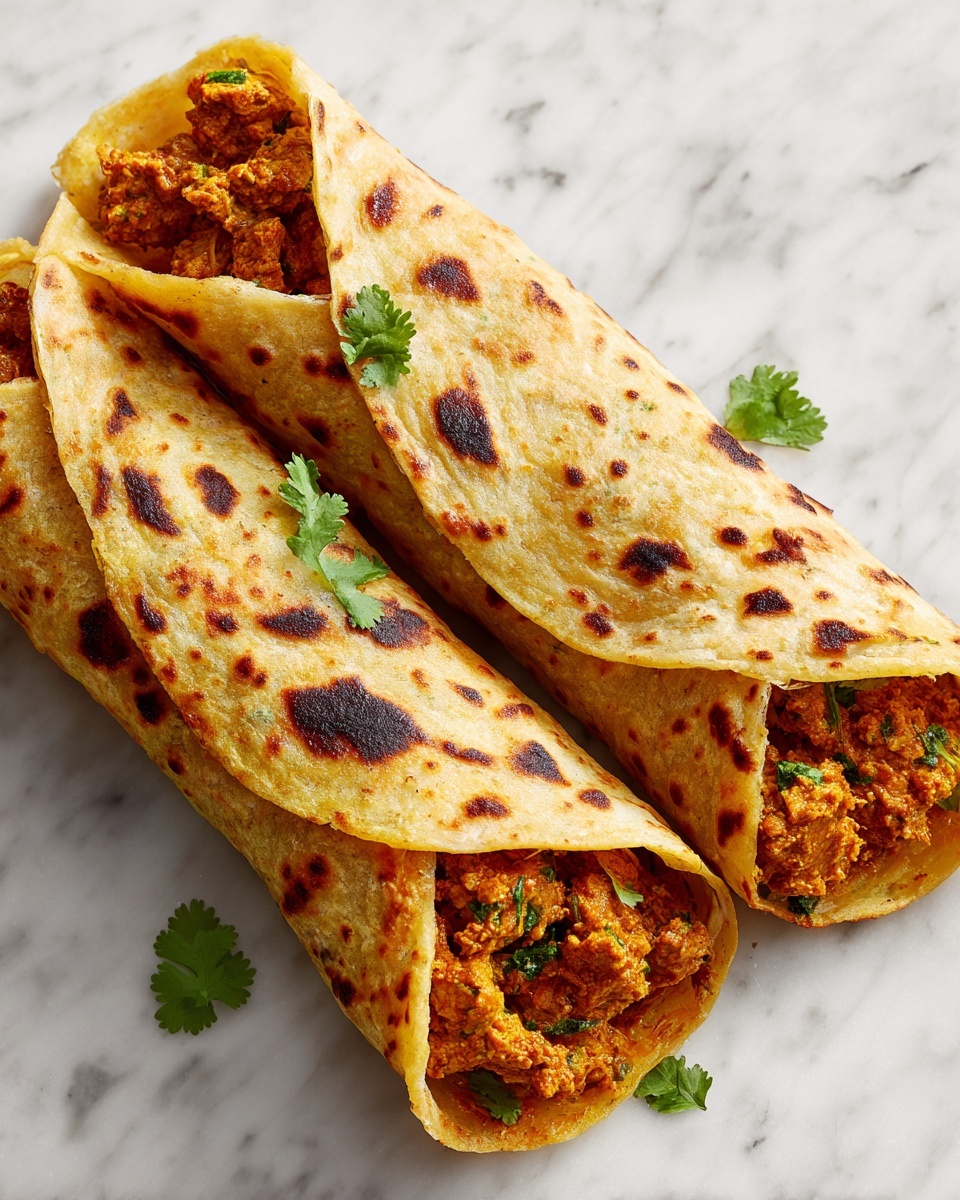 Chicken Tikka Paratha Rolls Recipe - Recipe Image